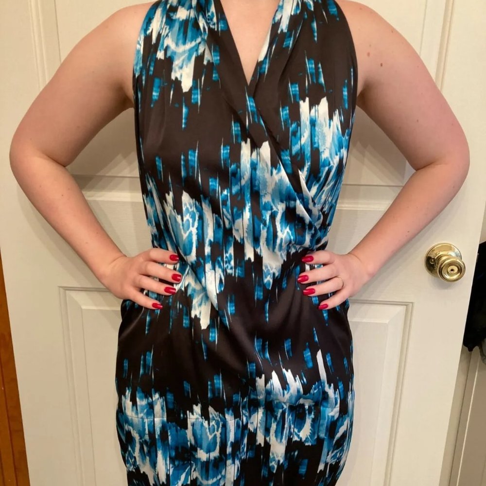 NWT Derek Lam for DesigNation Faux Wrap Bubble Hem  Mini Dress Size Medium